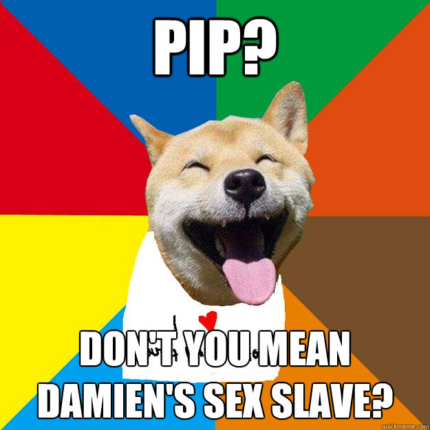 PIP? DON'T YOU MEAN DAMIEN'S SEX SLAVE?  