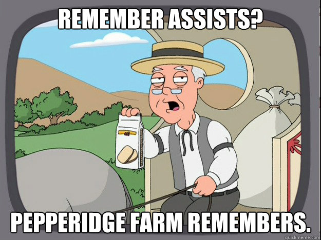 Remember Assists? pepperidge Farm remembers.  Pepridge Farm