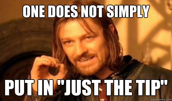 One Does Not Simply put in 
