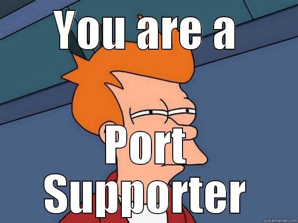 YOU ARE A PORT SUPPORTER Futurama Fry