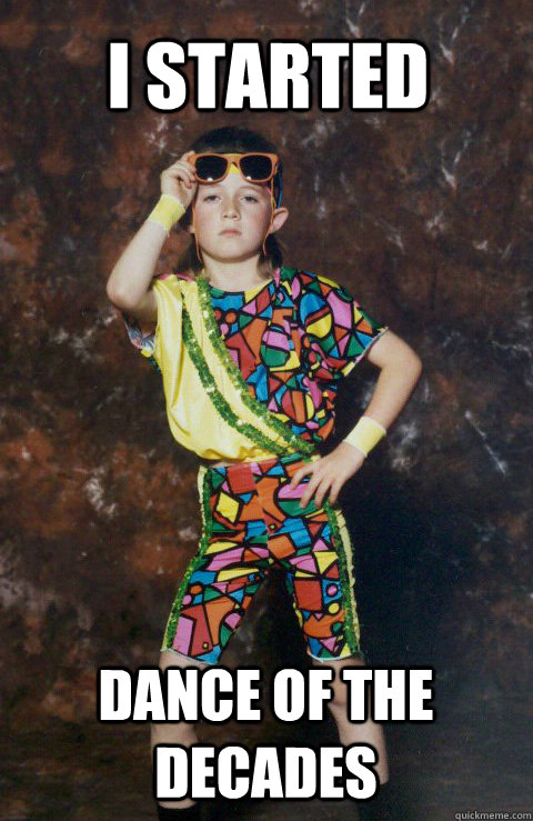 I started  Dance of the Decades  80s Retro Hipster Kid