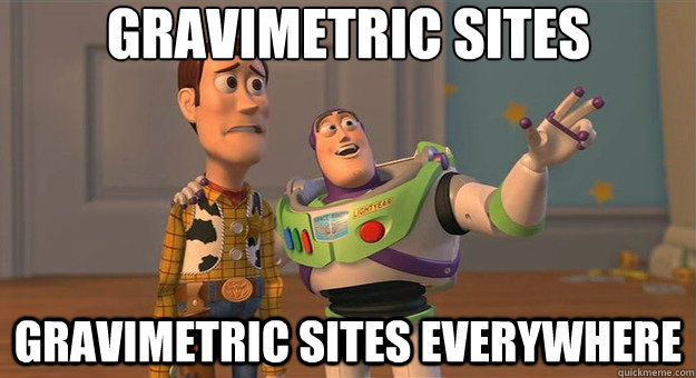 Gravimetric sites Gravimetric sites everywhere  