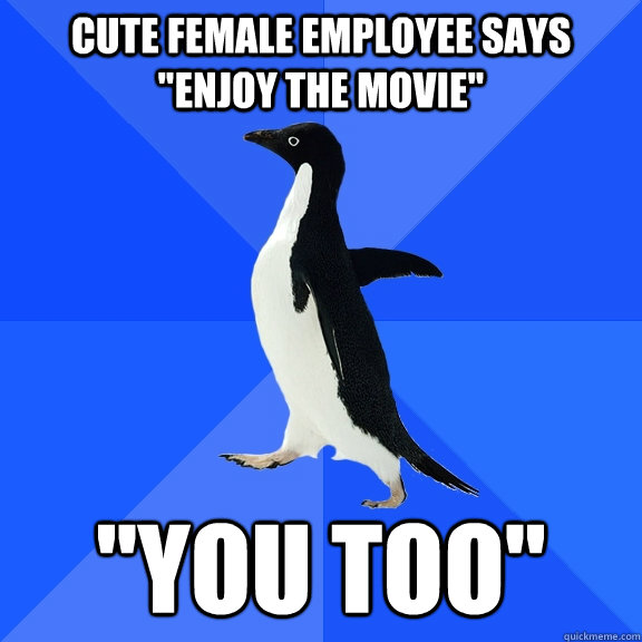 Cute female employee says 