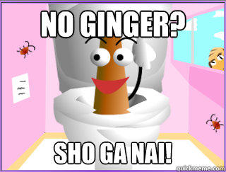 no ginger?  sho ga nai!  