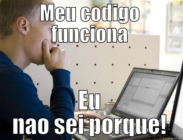 MEU CODIGO FUNCIONA EU NAO SEI PORQUE! Programmer