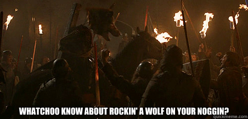  Whatchoo know about rockin' a wolf on your noggin? -  Whatchoo know about rockin' a wolf on your noggin?  Misc