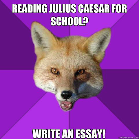 Reading Julius Caesar for school? Write an essay!   Forensics Fox