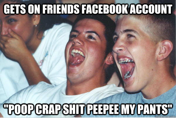 Gets on friends facebook account 