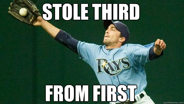 Stole third From first  