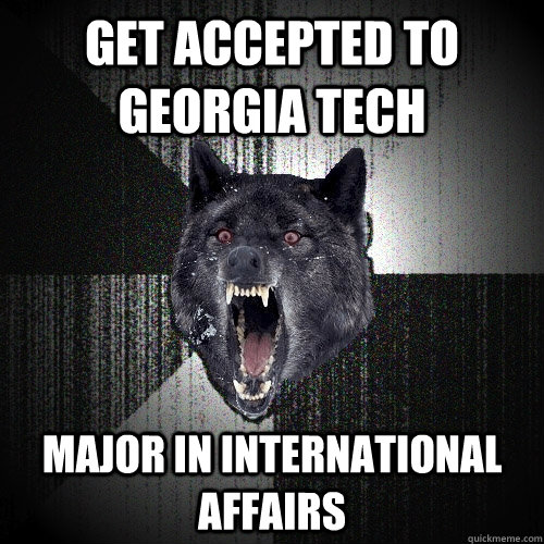 Get accepted to Georgia Tech Major in international affairs  Insanity Wolf