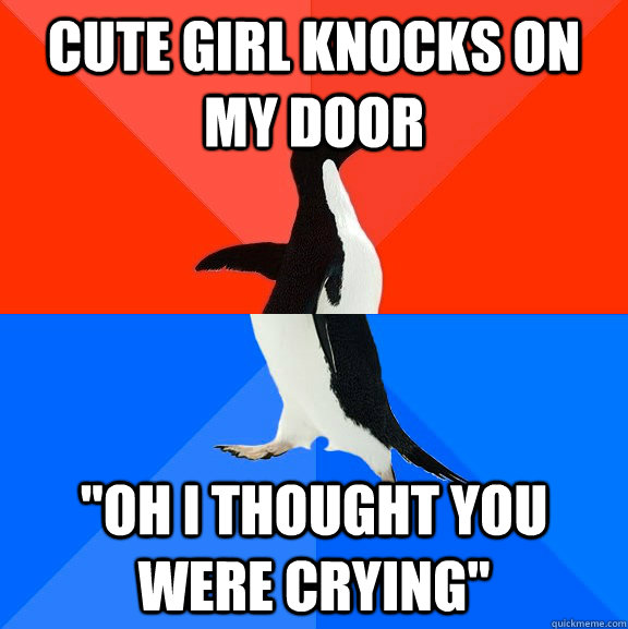Cute girl knocks on my door 