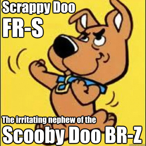 Scrappy Doo  The irritating nephew of the  FR-S Scooby Doo BR-Z  