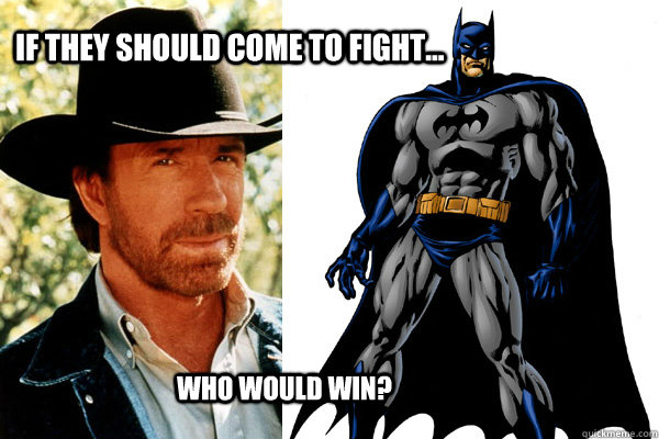 If they should come to fight... who would win?  Chuck Norris VS Batman