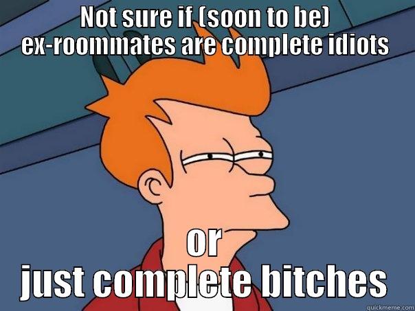 NOT SURE IF (SOON TO BE) EX-ROOMMATES ARE COMPLETE IDIOTS OR JUST COMPLETE BITCHES Futurama Fry