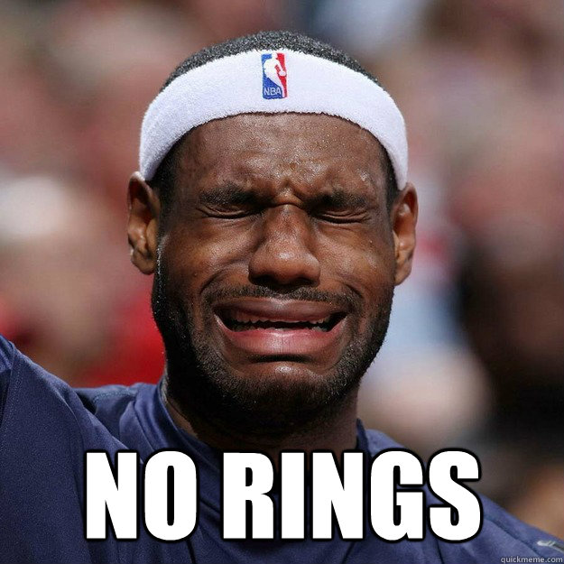  no rings  Lebron Crying