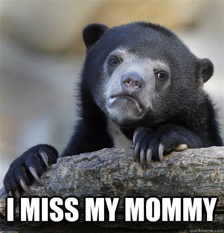  I miss my mommy  Confession Bear