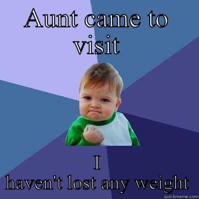AUNT CAME TO VISIT I HAVEN'T LOST ANY WEIGHT Success Kid