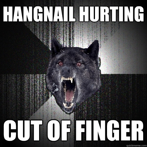 Hangnail Hurting Cut of Finger  Insanity Wolf