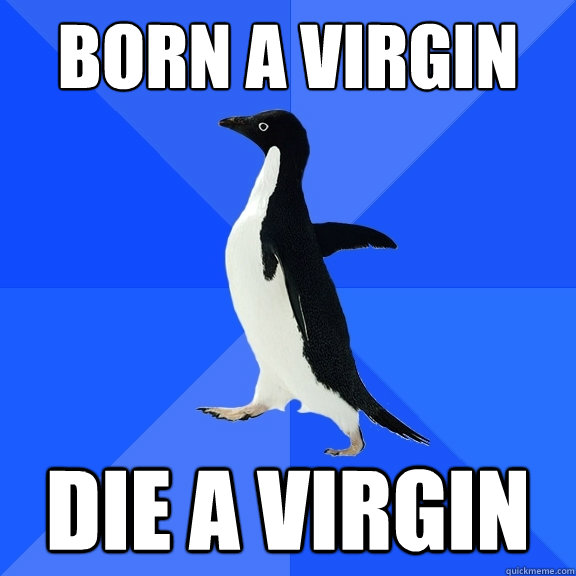Born a virgin Die a virgin  Socially Awkward Penguin