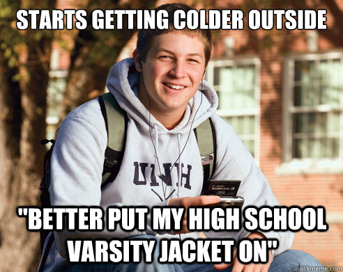 Starts getting colder outside 
