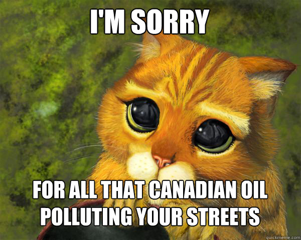 I'm sorry for all that canadian oil polluting your streets - I'm sorry for all that canadian oil polluting your streets  Misc