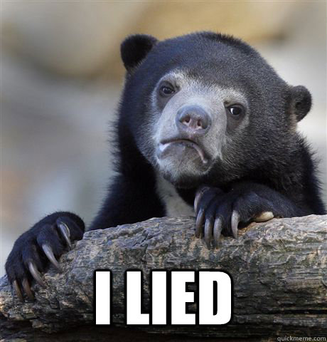  I LIED  Confession Bear