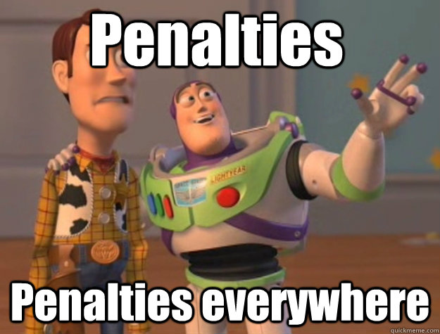 Penalties Penalties everywhere  Pinks everywhere