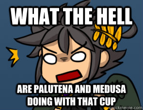 WHAT THE HELL ARE PALUTENA AND MEDUSA DOING WITH THAT CUP - WHAT THE HELL ARE PALUTENA AND MEDUSA DOING WITH THAT CUP  Shocked Dark Pit