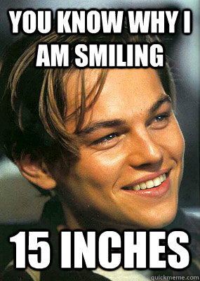 you know why i am smiling 15 inches  Bad Luck Leonardo Dicaprio
