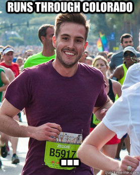 Runs through Colorado ...  Ridiculously photogenic guy