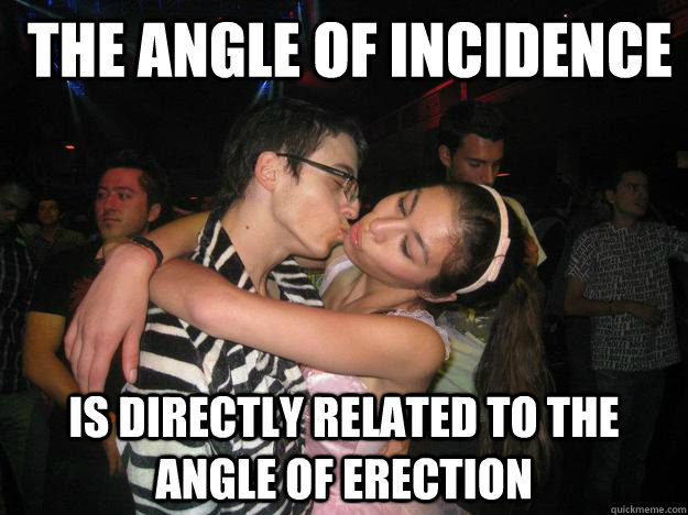  the angle of incidence is directly related to the angle of erection -  the angle of incidence is directly related to the angle of erection  prom priority peter