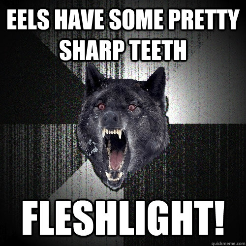 eels have some pretty sharp teeth fleshlight!  Insanity Wolf