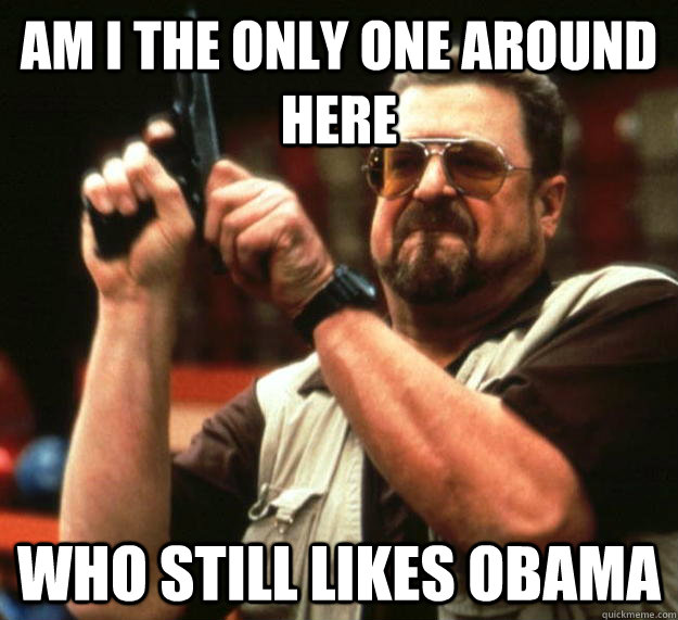 am I the only one around here Who still likes Obama  Angry Walter