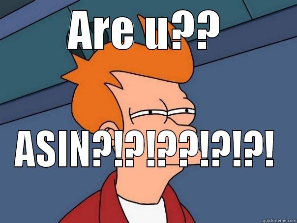 ARE U?? ASIN?!?!??!?!?! Futurama Fry