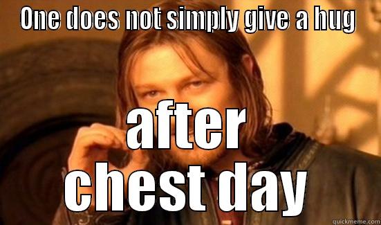 ONE DOES NOT SIMPLY GIVE A HUG AFTER CHEST DAY Boromir