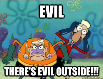 EVIL  There's evil outside!!! - EVIL  There's evil outside!!!  Mermaid Man Water Ball