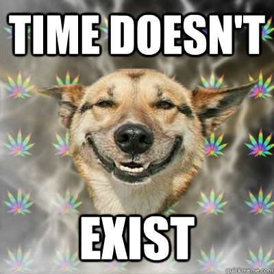 time doesn't exist  Stoner Dog