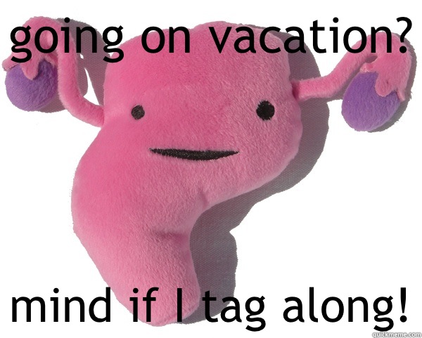 going on vacation? mind if I tag along!  Scumbag Period