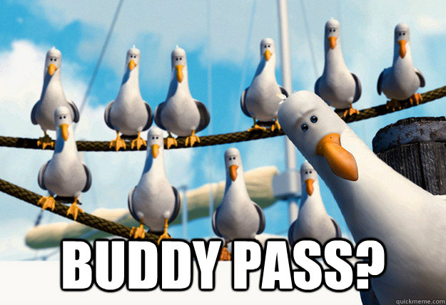  Buddy Pass? -  Buddy Pass?  Finding Nemo Mine Seagulls