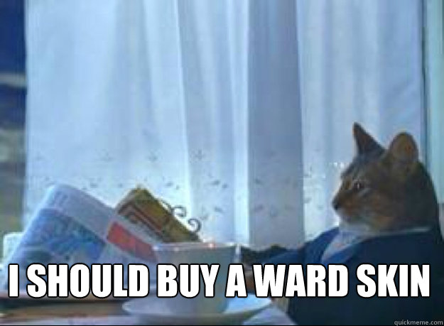 I should buy a ward skin   I should buy a boat cat