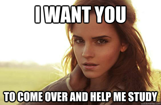 I Want You to come over and help me study  Emma Watson Tease