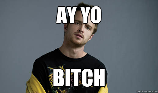 Ay Yo bitch  Jesse Pinkman Loves the word Bitch