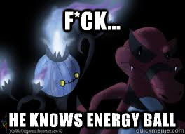 F*ck... He knows energy ball - F*ck... He knows energy ball  Krookodile hates Chandelure pokemon funny