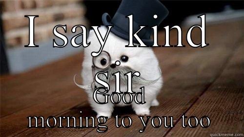 I SAY KIND SIR GOOD MORNING TO YOU TOO Misc