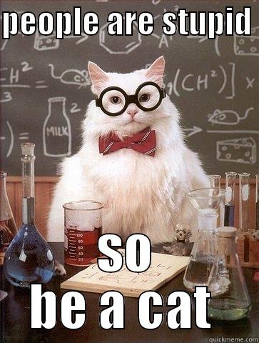 PEOPLE ARE STUPID  SO BE A CAT  Chemistry Cat