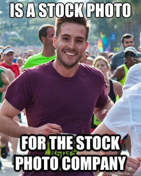 Is a Stock Photo For the Stock Photo Company  Ridiculously photogenic guy