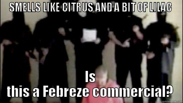 febreze commercial  - SMELLS LIKE CITRUS AND A BIT OF LILAC IS THIS A FEBREZE COMMERCIAL? Misc