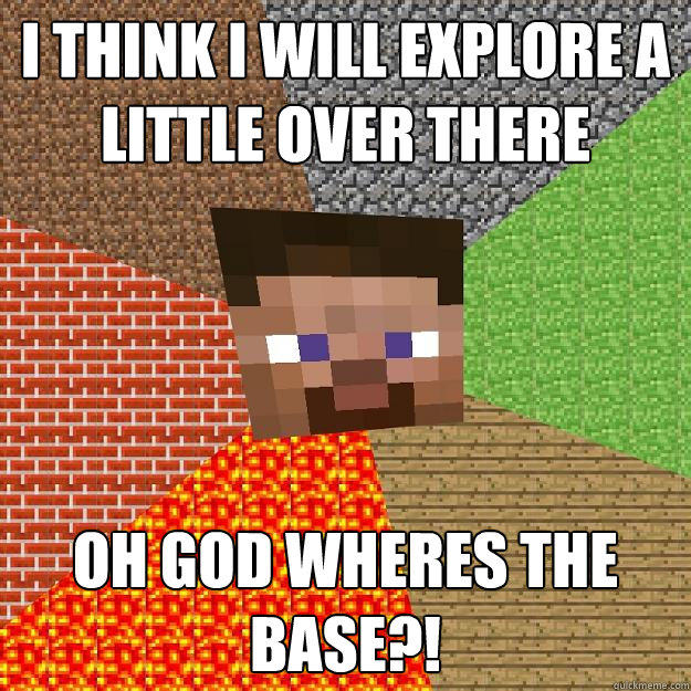 I THINK I WILL EXPLORE A LITTLE OVER THERE OH GOD WHERES THE BASE?! - I THINK I WILL EXPLORE A LITTLE OVER THERE OH GOD WHERES THE BASE?!  Minecraft