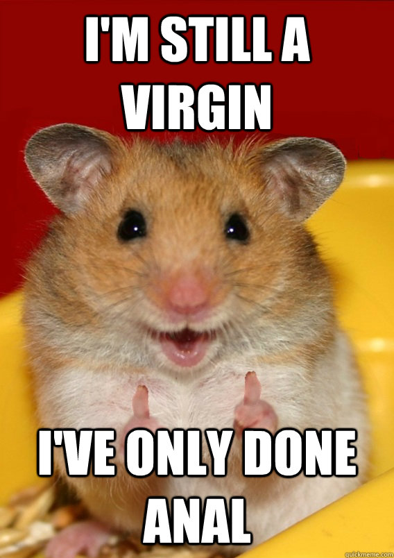 I'm still a virgin i've only done anal - I'm still a virgin i've only done anal  Rationalization Hamster