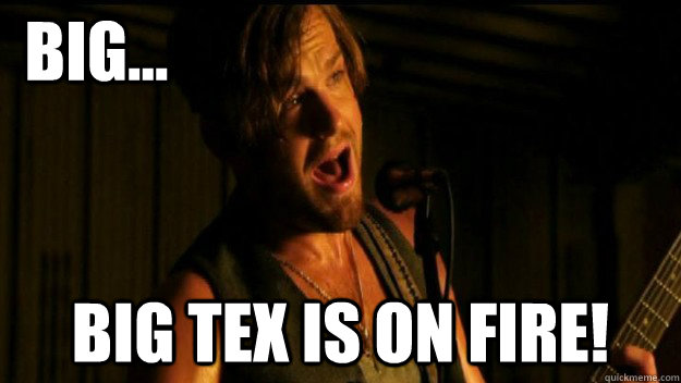 Big... Big Tex is on Fire!  Big Tex On Fire